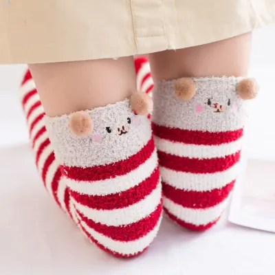 Women Winter Cartoon Long Tube Cotton Socks