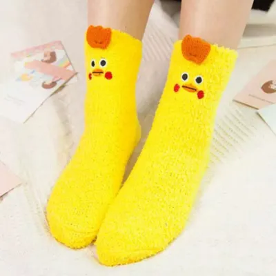 Women Winter Cartoon Pattern Warm Cotton Socks