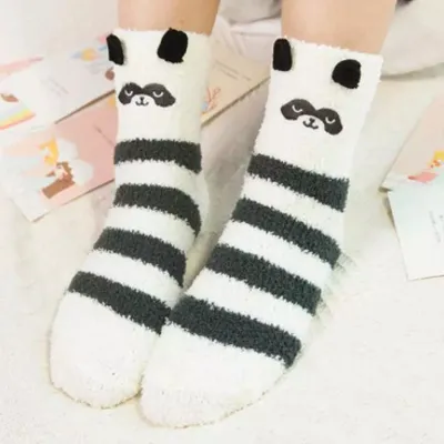 Women Winter Cartoon Pattern Warm Cotton Socks