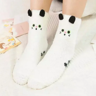 Women Winter Cartoon Pattern Warm Cotton Socks