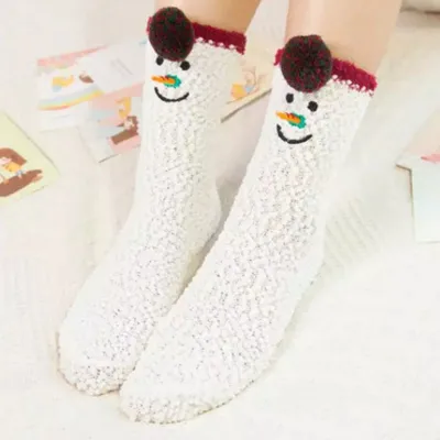 Women Winter Cartoon Pattern Warm Cotton Socks