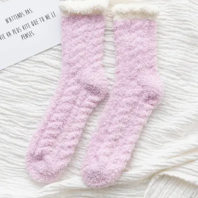 Women Winter Thicken Plus Cashmere Mid-Calf Socks Cartoon Wild