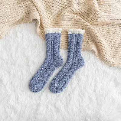 Women Winter Thicken Plus Cashmere Mid-Calf Socks Cartoon Wild
