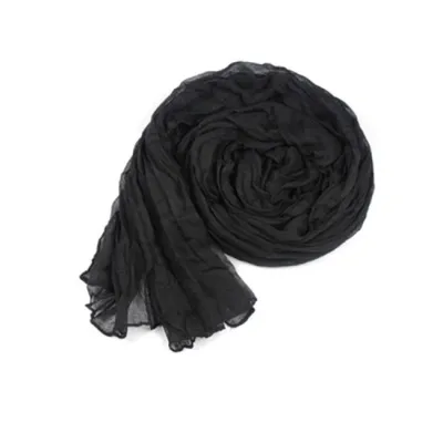 Women Solid Color Folds Long Scarf Bali Yarn 170x85cm