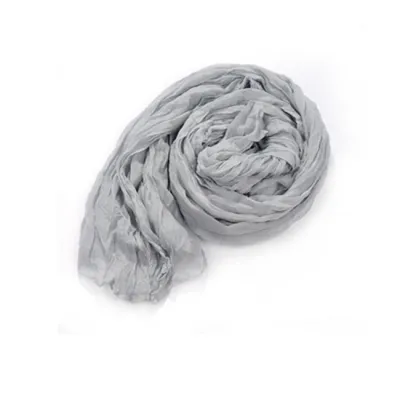 Women Solid Color Folds Long Scarf Bali Yarn 170x85cm