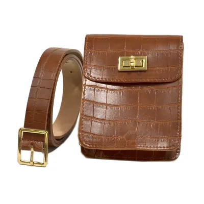 Women Creative Crocodile Pattern Waist Pack Belt