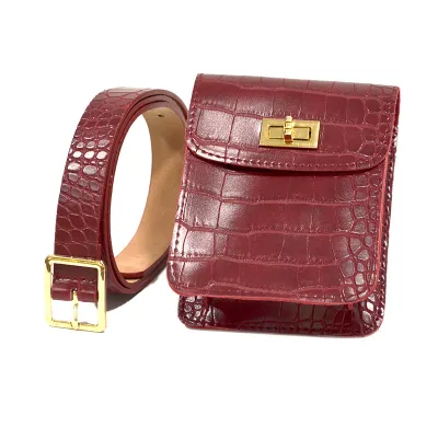 Women Creative Crocodile Pattern Waist Pack Belt
