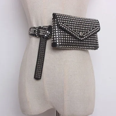Fashion Solid Color Enameled Women Waist Pack Belt