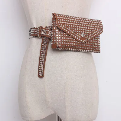 Fashion Solid Color Enameled Women Waist Pack Belt