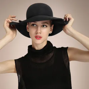Women Vintage British Style Wool Dome Hat