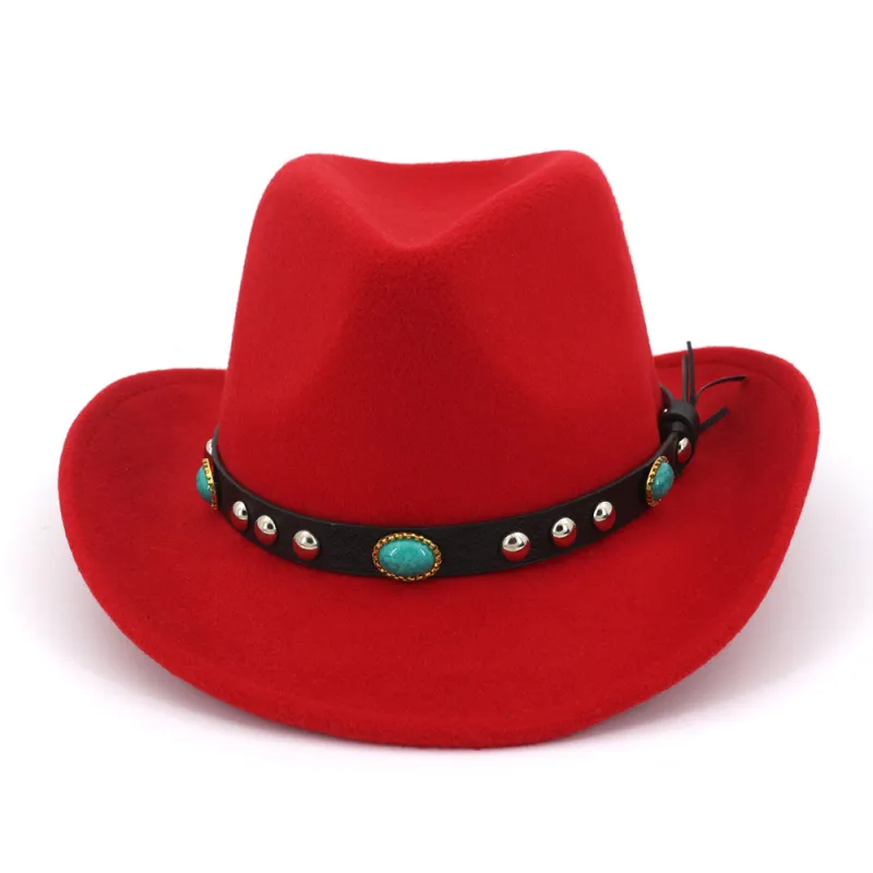 Women British Style Wool Felt Jazz Hat Bell Hat Monochrome
