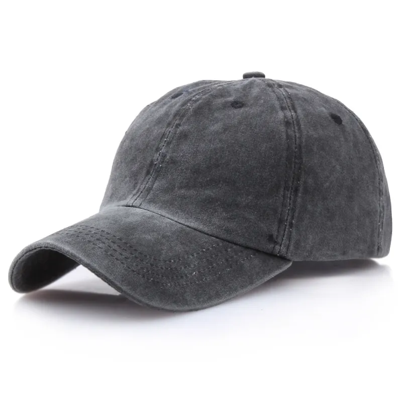 Unisex Retro Solid Color Cotton Baseball Cap