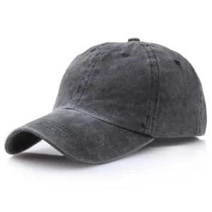 Unisex Retro Solid Color Cotton Baseball Cap