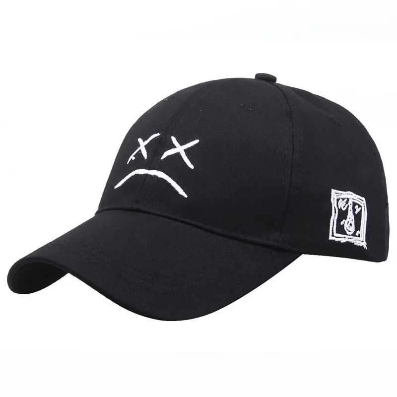 Unisex Emoticon Embroidered Baseball Cap Cotton