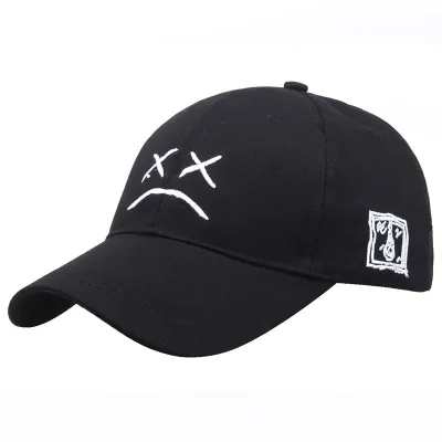 Unisex Emoticon Embroidered Baseball Cap Cotton