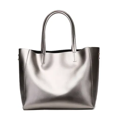 Women Fashion Genuine Leather Tote Shoulder Handbag