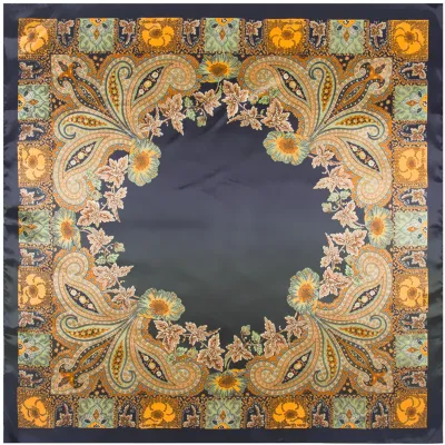 Women Vintage Silk Square Scarf 90cm