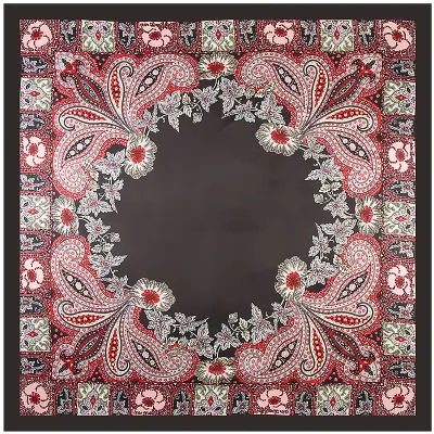 Women Vintage Silk Square Scarf 90cm