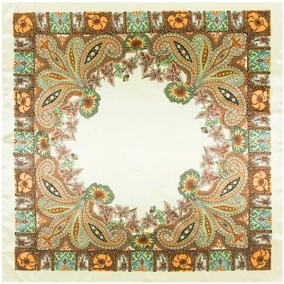 Women Vintage Silk Square Scarf 90cm