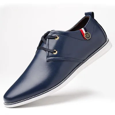 Men Leisure Breathable PU Loafers Shoes Size 6.5-10