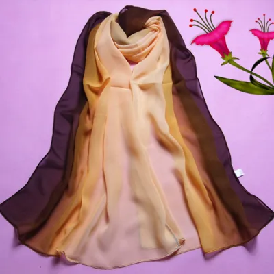 Women Fashion Gradient Color Chiffon Square Scarf