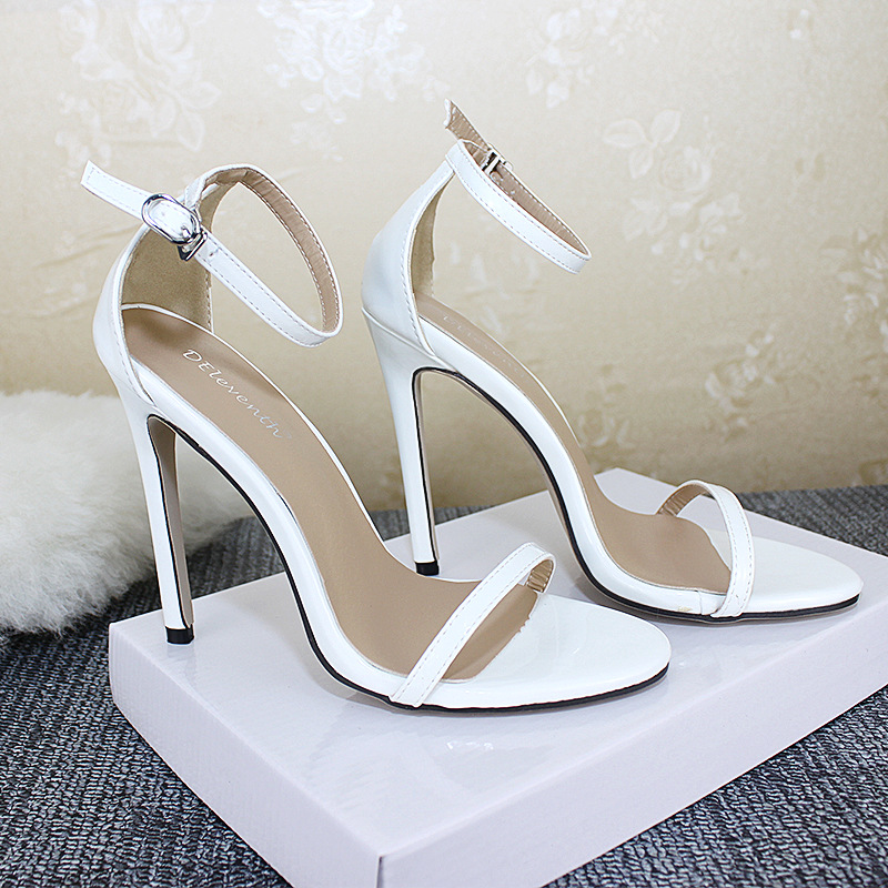 Pointed Toe Thick Heel High Heel Shoes New Crystal Square Button Single  Shoes Women's Shoes Fashion Ladies Shallow Wedding Shoes