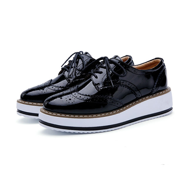 Casual Leather Shoes for Men - Black Platform Fashion Wedding Business Shoes