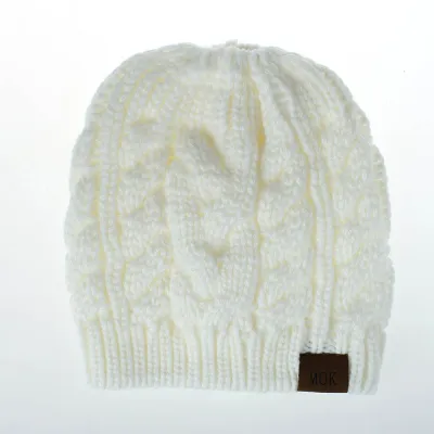 Women's Fashion Solid Color Knitted Warm Beanie Hat
