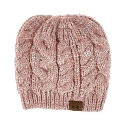 Women's Fashion Solid Color Knitted Warm Beanie Hat