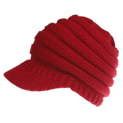 Women Fashion Knitted Warm Dome Baseball Hats