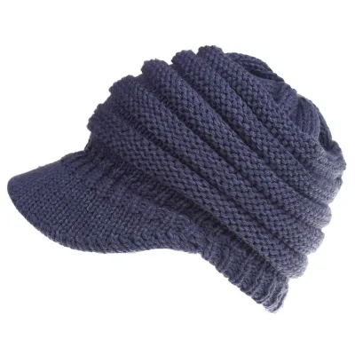 Women Fashion Knitted Warm Dome Baseball Hats