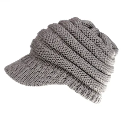 Women Fashion Knitted Warm Dome Baseball Hats