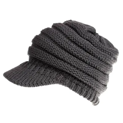 Women Fashion Knitted Warm Dome Baseball Hats
