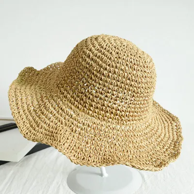 Women Casual Summer Sun-protective Wide Brim Straw Hat