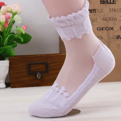 10 Pairs Women Lace Breathable Cotton Socks Set