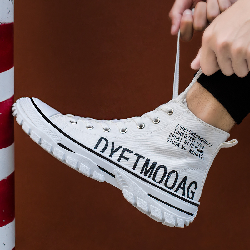 Wholesale Size:6.5-10 Men Casual Letter Print High Top