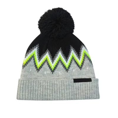 Kids Fashion Autumn Winter Double-Layer Knitted Fleece-Lined Hat Cartoon Cute Sweet Princess