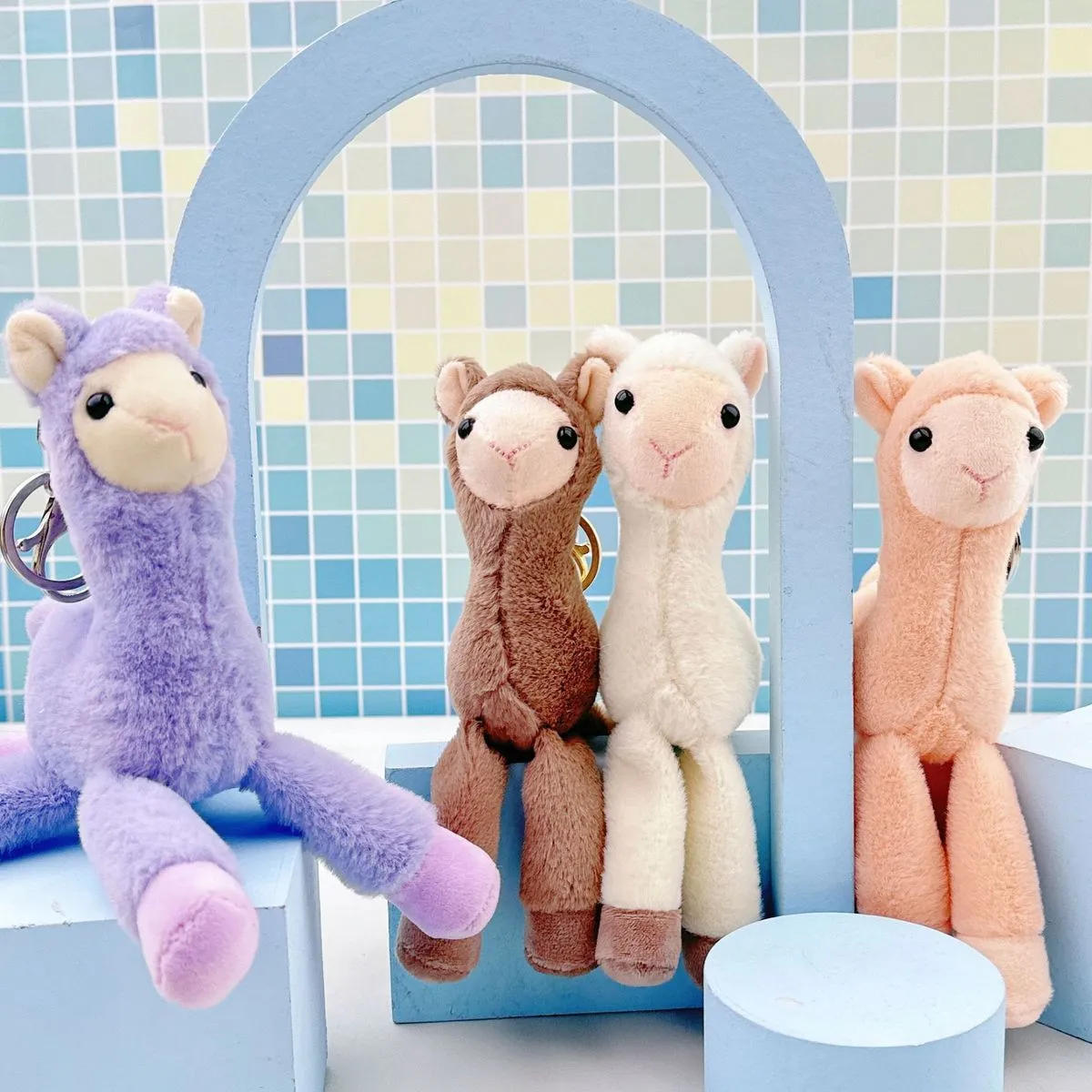 Fashion Cute Alpaca Plush Doll Bag Hanging Keychain