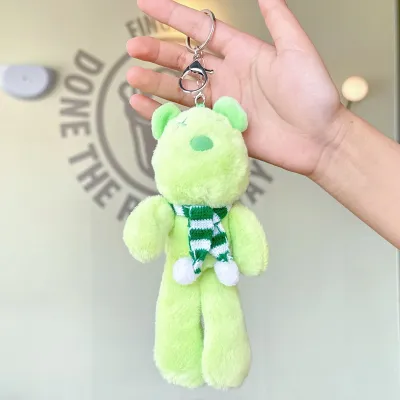 Women Fashion Cute Bear Doll Bag Pendant Keychain Plush 15cm High