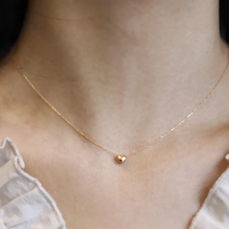 Women Fashion Simple S925 Silver Love Pendant Necklace