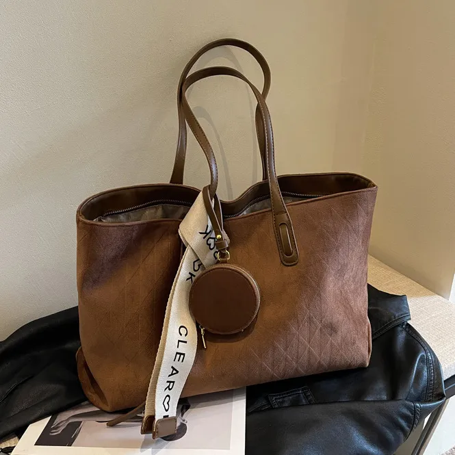 Women Urban Simplicity Solid Color Large Capacity Flannel Tote Bag