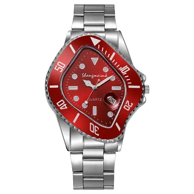 Men's Fashion Casual Irregular Twisted Stainless Steel Band Quartz Watch