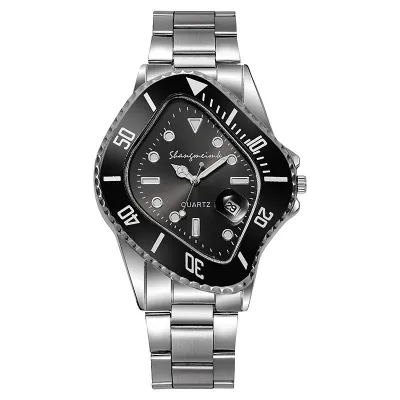 Men's Fashion Casual Irregular Twisted Stainless Steel Band Quartz Watch