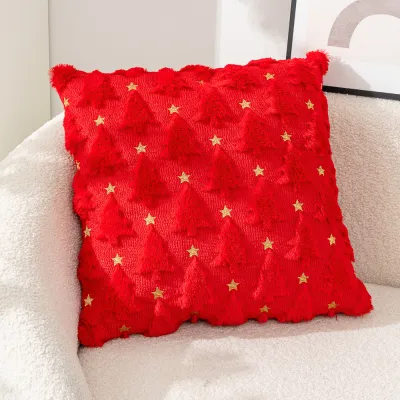 Fashion Star Embroidered Velvet Pillow Case for Christmas Party