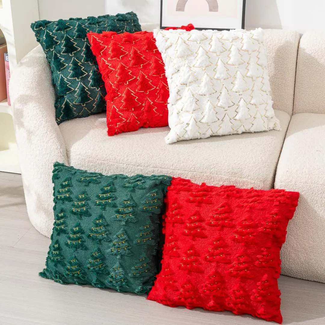 Fashion Star Embroidered Velvet Pillow Case for Christmas Party