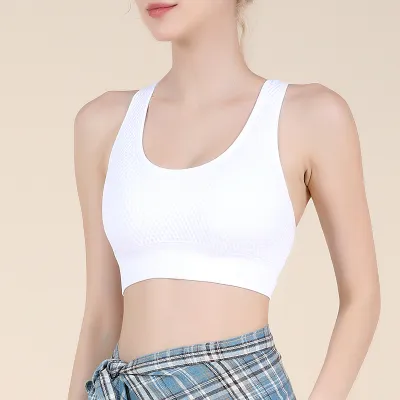 Women Fashion Solid Color Honeycomb Breathable Sports Yoga Bra