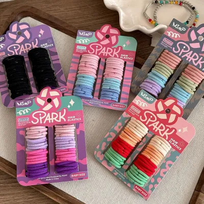 Kids Girls Fashion Cute High Elastic Hair Ring Set