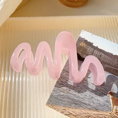 Women's Fashion Solid Wave Hair Grab Clip