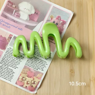 Women's Fashion Solid Wave Hair Grab Clip