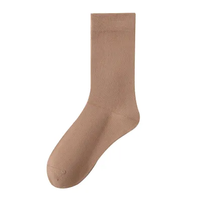 Women Fashion Casual Simple Spring Autumn Cotton Boneless Mid-Calf Socks
